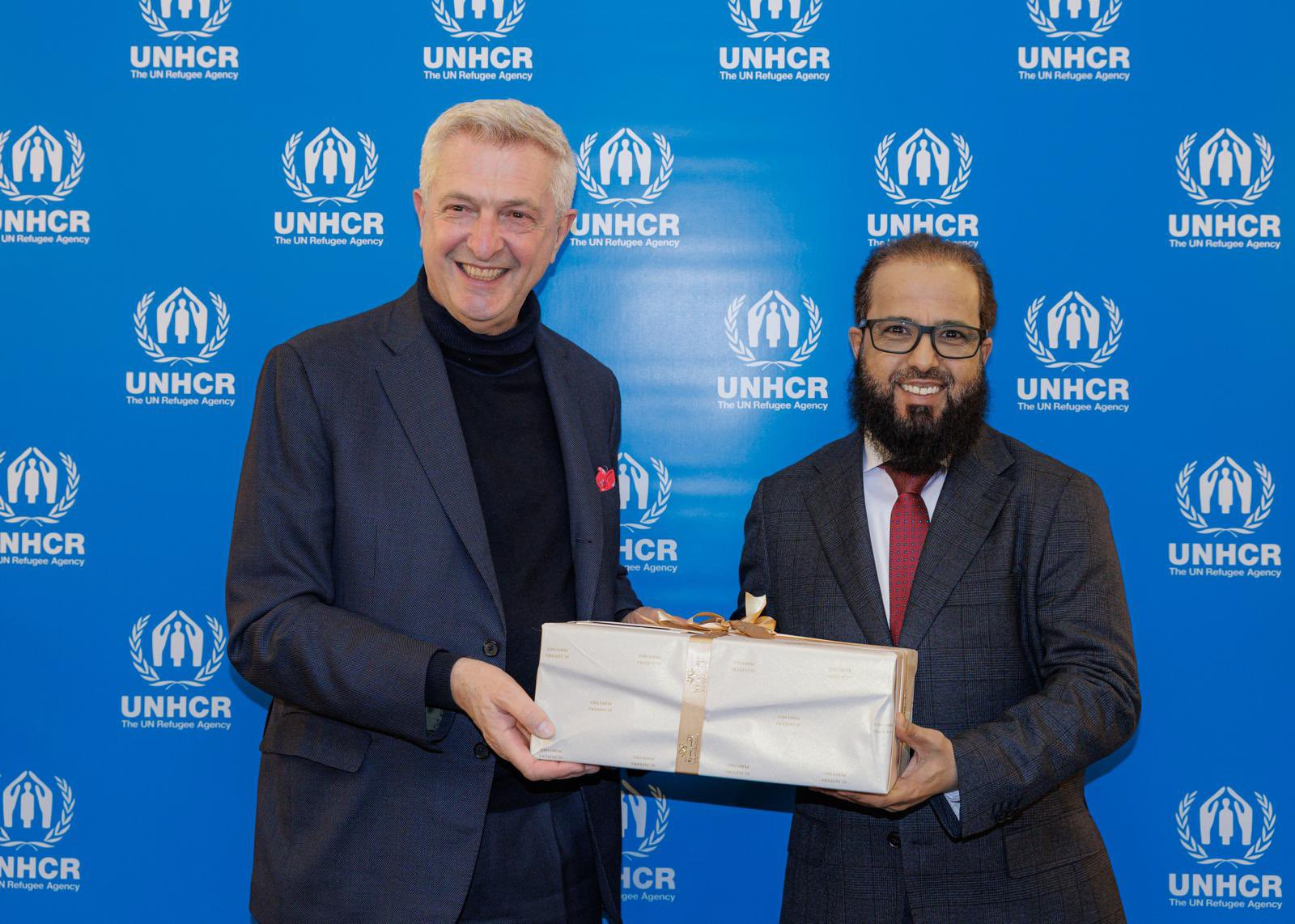 الدكتور عايض بن دبسان القحطاني مشاركًا في افتتاح المنتدى العالمي للاجئين 2025 في جنيف مع السيد فيليبو غراندي، المفوض السامي لشؤون اللاجئين.